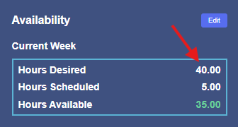 Add or Edit Desired Hours