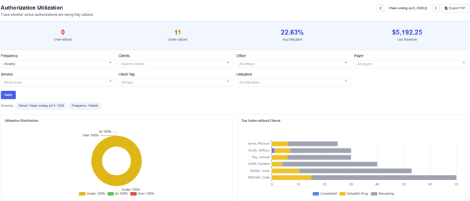 Authorization Utilization Dashboard