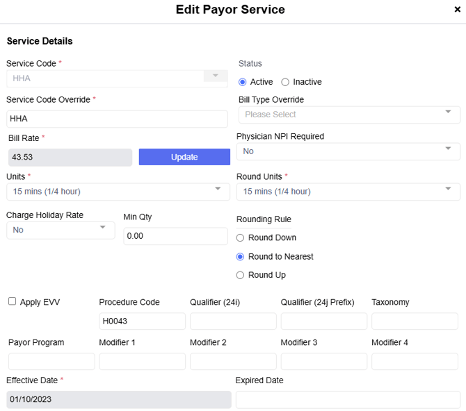 Edit a Service_EDI