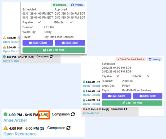 scheduling updates 2511-1